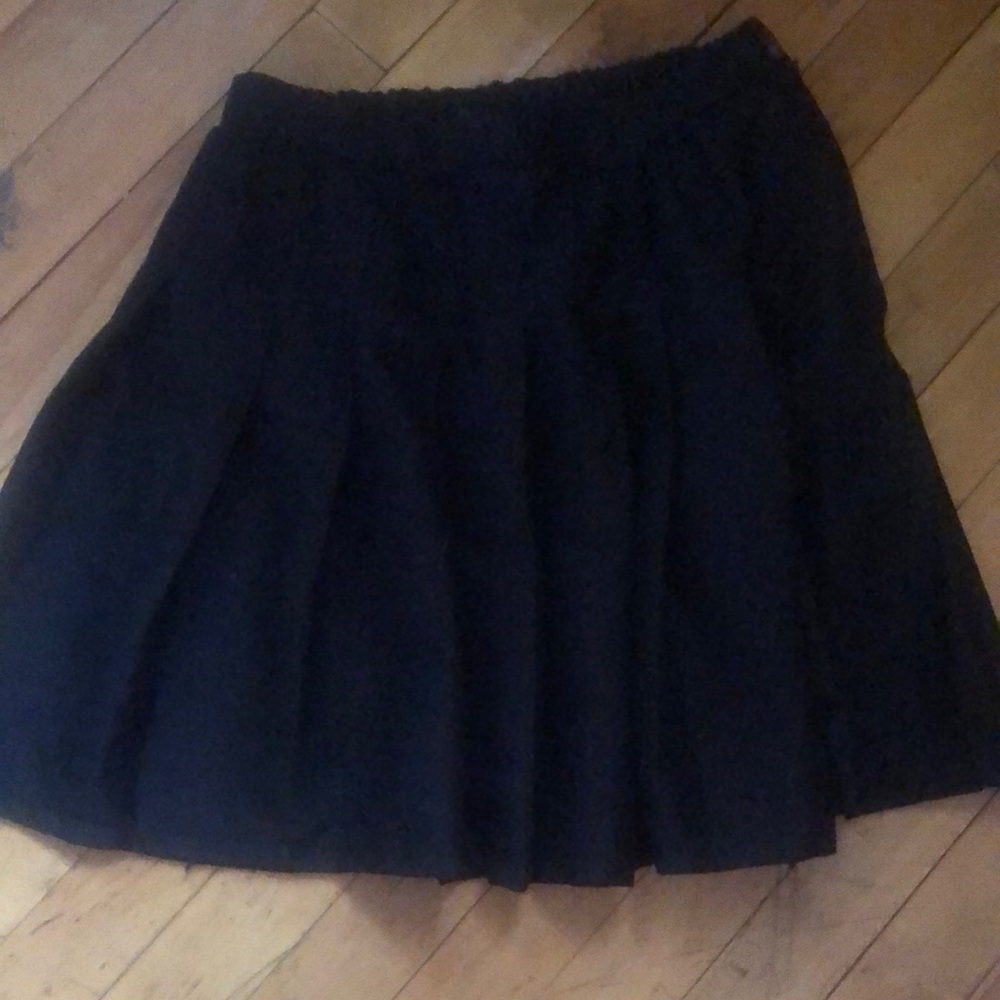 black pleated wild fable miniskirt